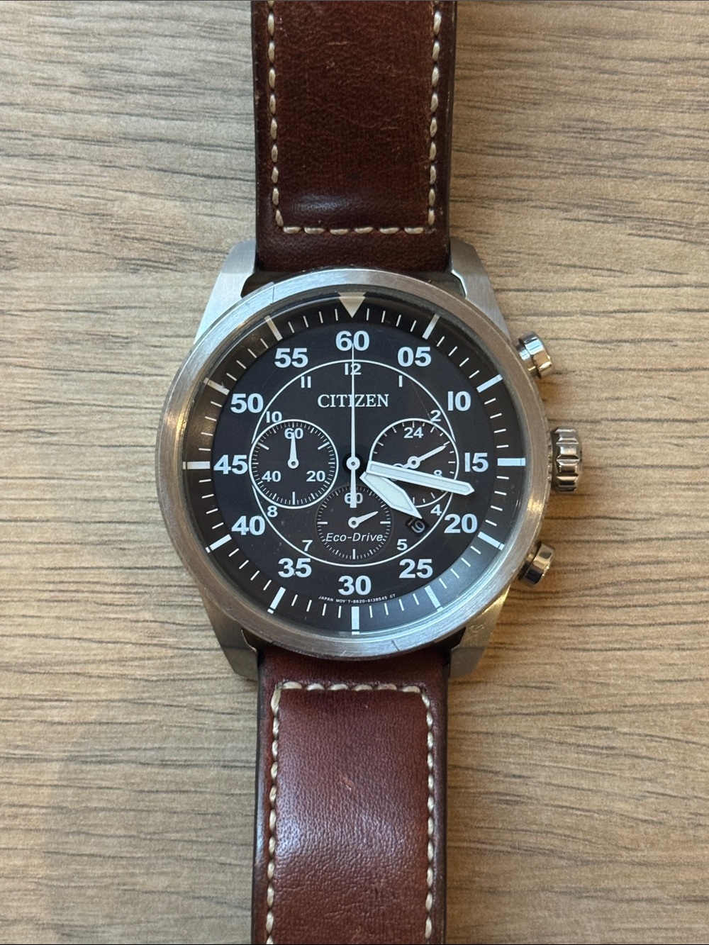 Citizen Brown Leather Strap Chronograph Men’s Watch